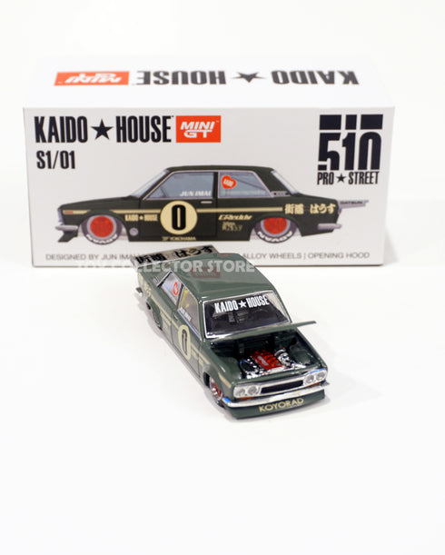 Mini GT X Kaido House 1:64 Scale 1971 Datsun 510 OG Green Diecast KHMG001